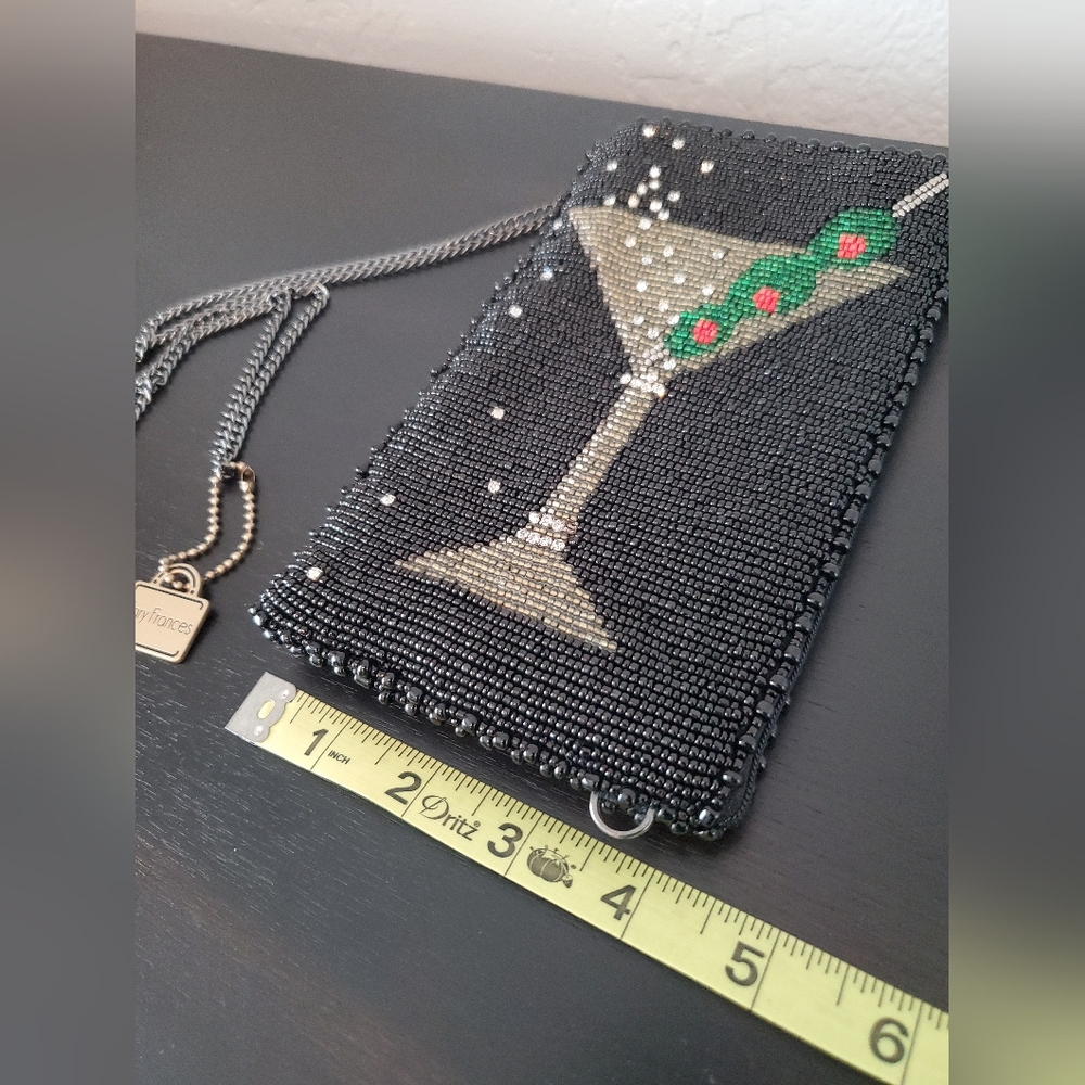 Retro Crossbody Purse Glam Beaded Martini Cocktail – Sparkle & Olives! - Picture 5 of 6